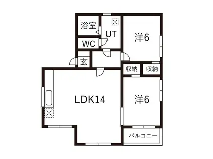 ACTIVE716(2LDK/4階)の間取り写真