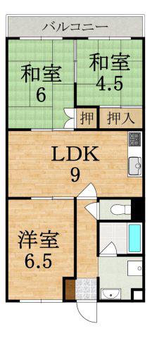 レジデンスS.T(3LDK/3階)の間取り写真
