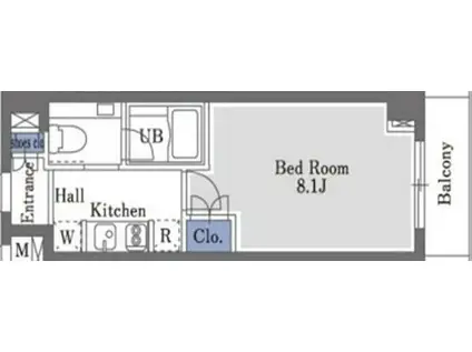 スカイビューテラス本所吾妻橋(1K/7階)の間取り写真