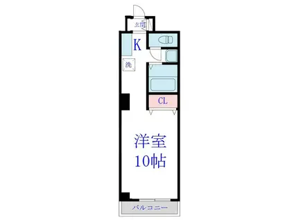 リヴ・ファームANAGAWA(ワンルーム/4階)の間取り写真