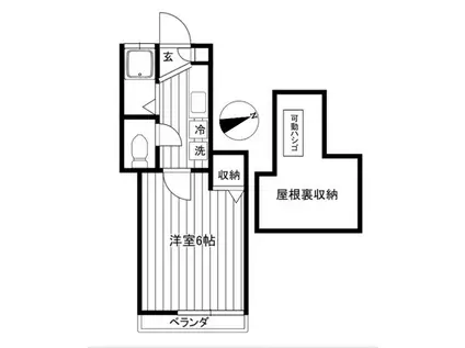 サンロイヤル大森(1K/2階)の間取り写真