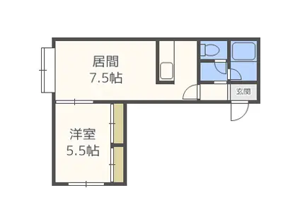 セコンズ9(1LDK/3階)の間取り写真