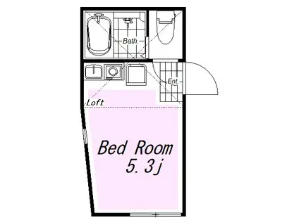 ユナイト東門前ピアポンド(ワンルーム/1階)の間取り写真