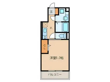 地下鉄東山線 本陣駅 徒歩7分 3階建 築5年(1K/1階)の間取り写真