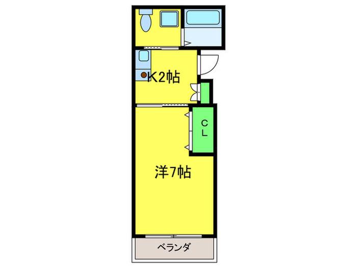 FUENTE栄橋(1K/3階)の間取り写真
