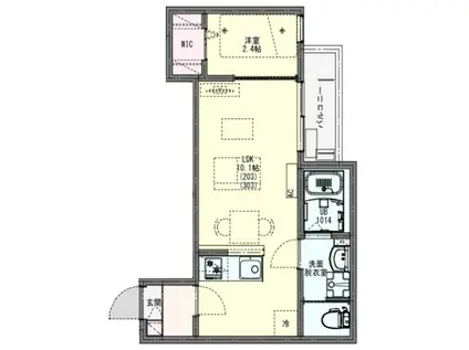 クレイス南柏(1LDK/3階)の間取り写真