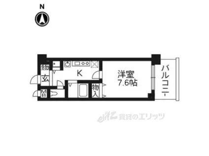 サムティ祇園河原町(1K/2階)の間取り写真