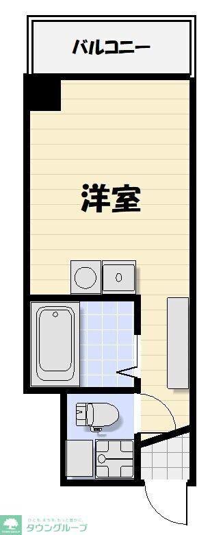 シティークレスト船橋(ワンルーム/4階)の間取り写真