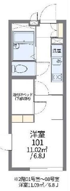 レオパレスプリマベーラ荻窪(1K/1階)の間取り写真