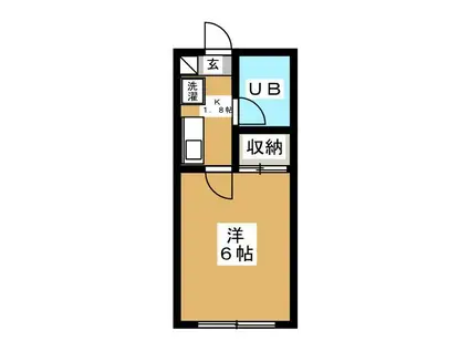 コーポY(1K/1階)の間取り写真