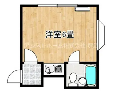 シャンボール宿院(ワンルーム/2階)の間取り写真