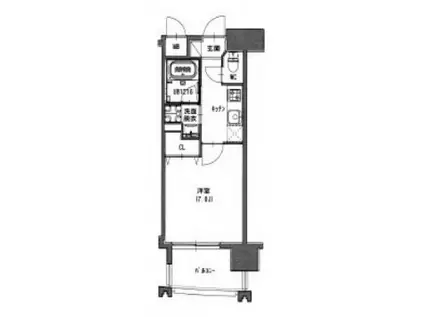 VELOCE IV(1K/4階)の間取り写真