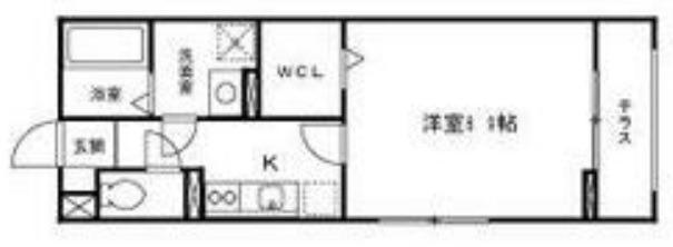 クラシカル堺(1K/1階)の間取り写真