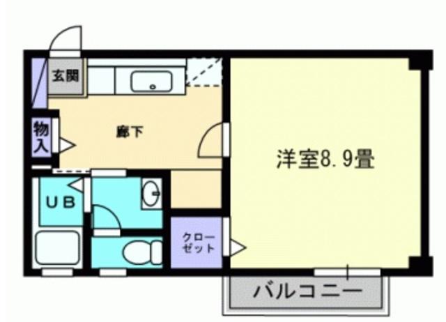 フォブール楠戸(1K/1階)の間取り写真