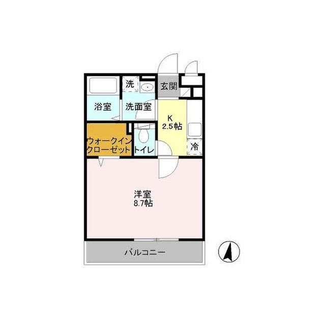 THE RITZ TAKANO(1K/1階)の間取り写真