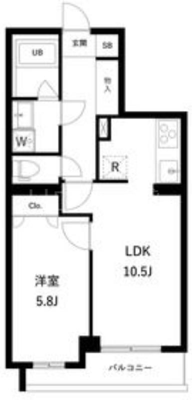 アーバンパーク東六郷I(1LDK/2階)の間取り写真