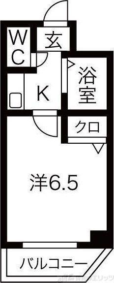 ベルエトワールK(1K/3階)の間取り写真