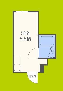 堀江グリーンハイツ(ワンルーム/7階)の間取り写真