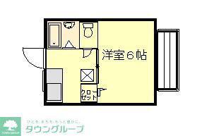 シティハイツ相葉II(1K/1階)の間取り写真