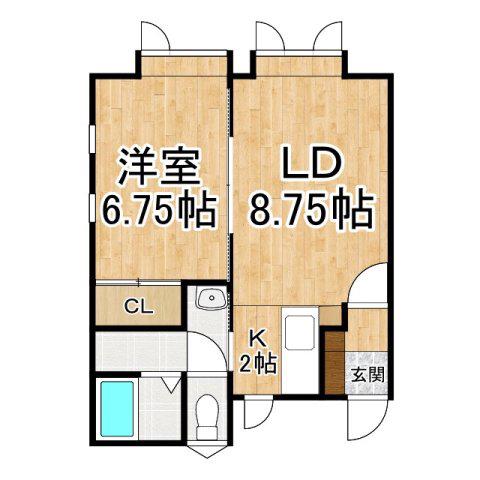 オリーブ21(1LDK/1階)の間取り写真