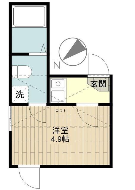 ラフィーネ上石神井(1K/3階)の間取り写真