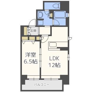 プレサンスロジェ本町(1LDK/13階)の間取り写真