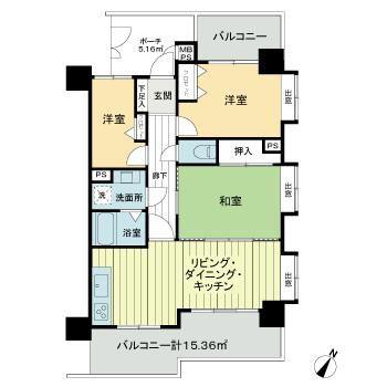 ライオンズマンション多摩川緑地(3LDK/3階)の間取り写真