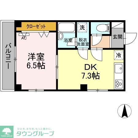 イレール並木(1DK/3階)の間取り写真