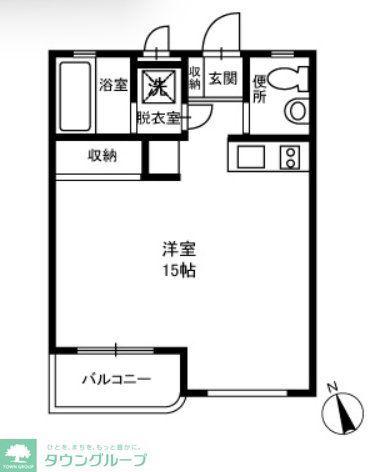 メゾンアンドー(ワンルーム/1階)の間取り写真