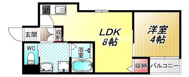 H-MAISON加美正覚寺(1LDK/2階)の間取り写真