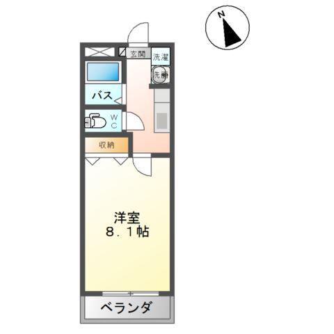 レジデンス・ウィロー II(1K/2階)の間取り写真