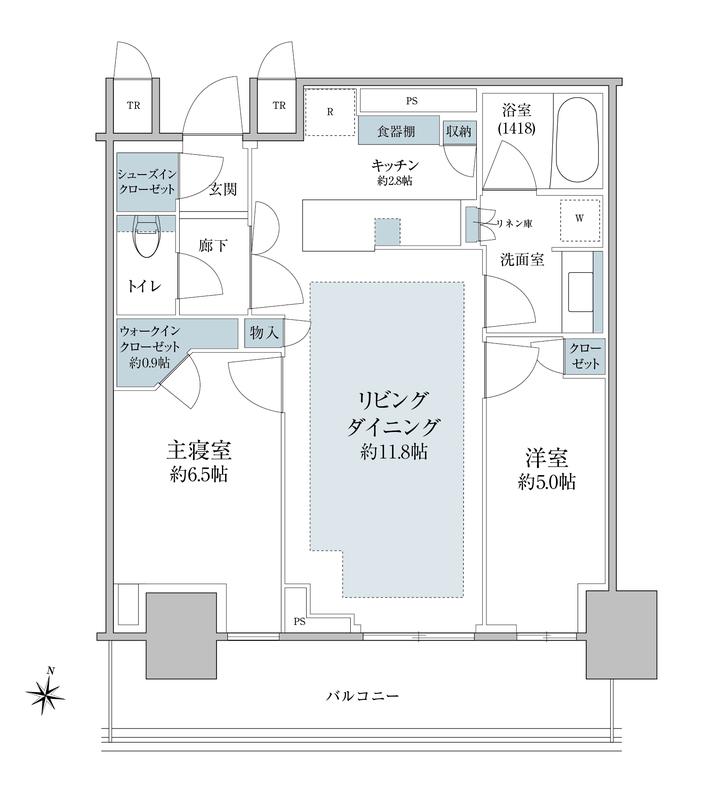 パークタワー西新宿(2LDK/10階)の間取り写真