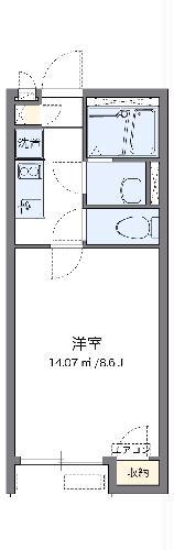 レオネクスト百合II(1K/1階)の間取り写真