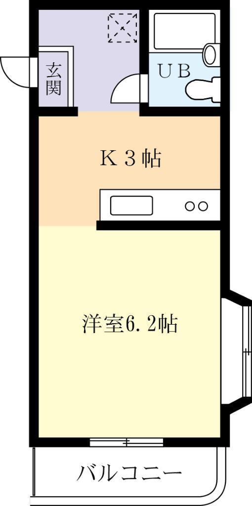 J-STAGE 土浦(ワンルーム/4階)の間取り写真