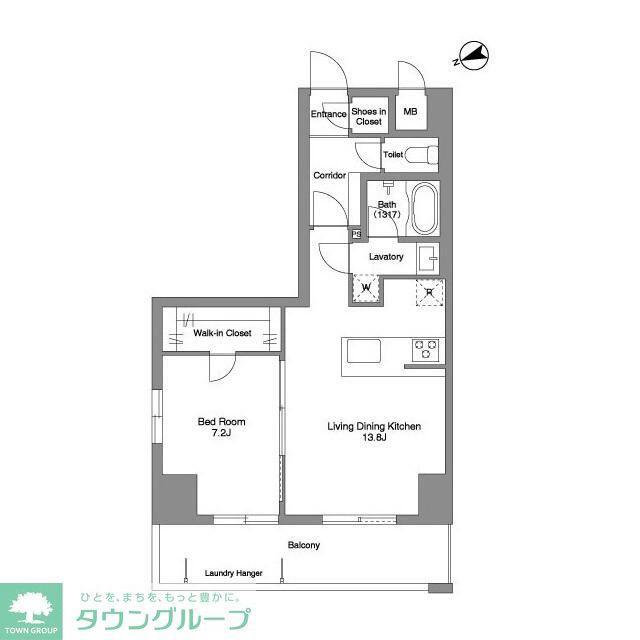 PRIMA STELLA(1LDK/13階)の間取り写真