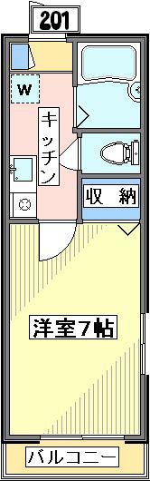 エイトルーチェ(1K/2階)の間取り写真