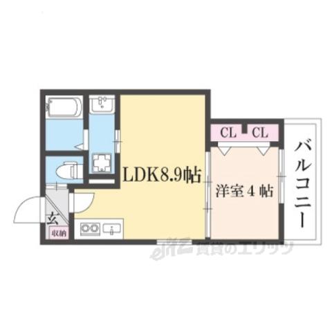 LIX大和田駅前(1LDK/3階)の間取り写真