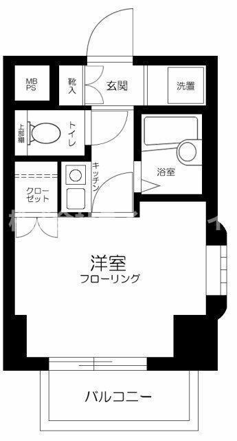 クレアシオン市ヶ谷西(1K/10階)の間取り写真