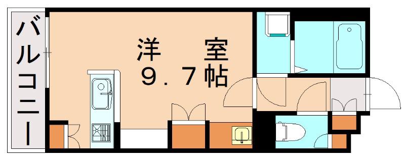 レオネクストラシュレ博多I(ワンルーム/2階)の間取り写真