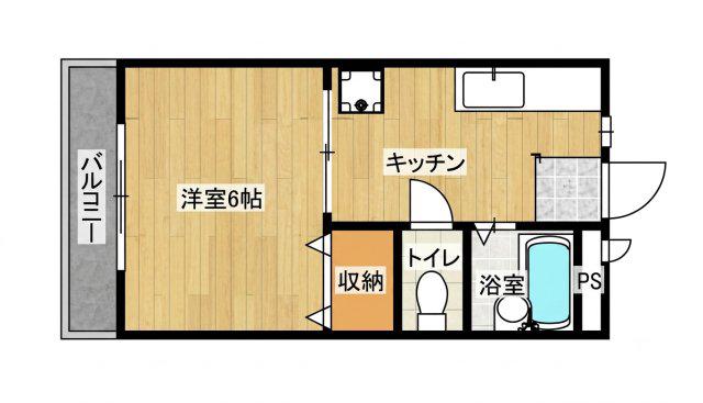 シティライフ岡本(1K/2階)の間取り写真