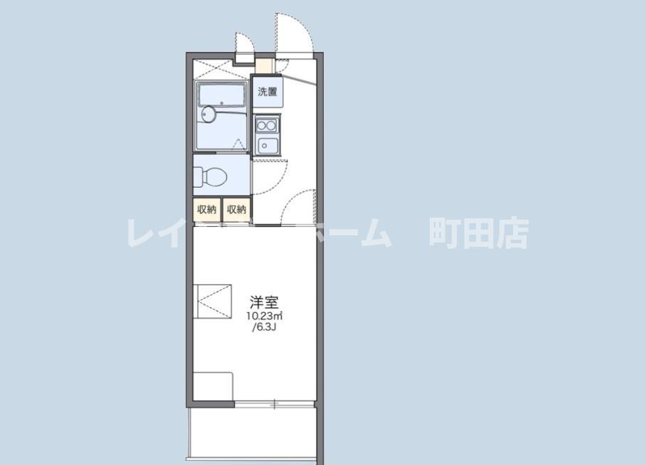 レオパレスレコルテ松ヶ枝(1K/1階)の間取り写真