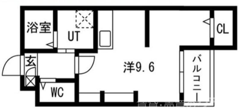 シーエムサンク(ワンルーム/1階)の間取り写真