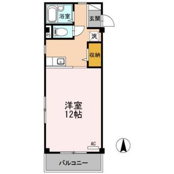 シティパルFUJU(ワンルーム/1階)の間取り写真