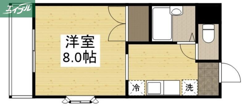 JR宇野線 備前西市駅 徒歩19分 3階建 築32年(1K/1階)の間取り写真