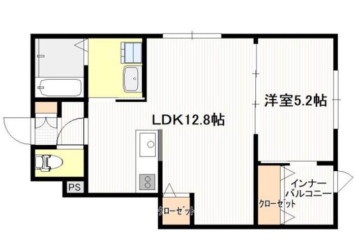 ボン・クレー和木(1SLDK/2階)の間取り写真