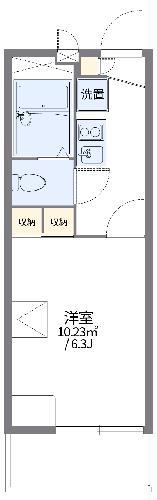 レオパレスSAKU(1K/2階)の間取り写真