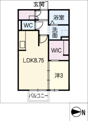 プレミール(1LDK/2階)の間取り写真