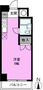 リバーコープ草加西口(ワンルーム/5階)の間取り写真