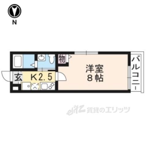 MJCLASS(1K/2階)の間取り写真