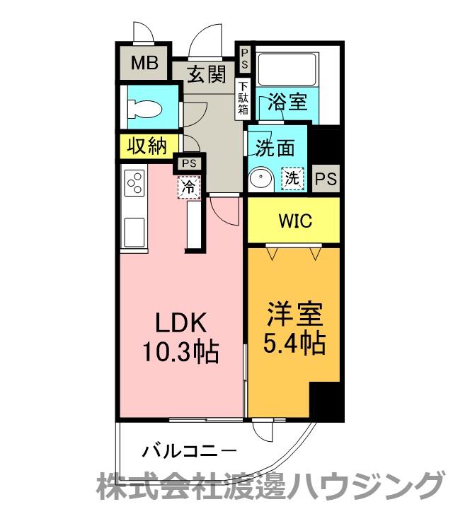 ジョイパーク鶴見(1LDK/4階)の間取り写真
